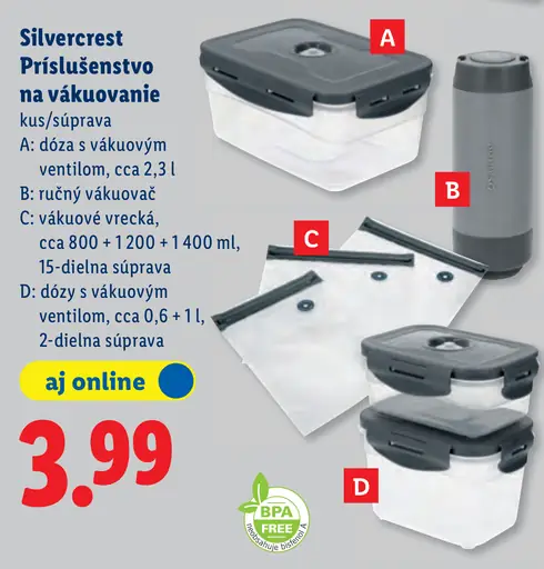 Silvercrest Príslušenstvo na vákuovanie
