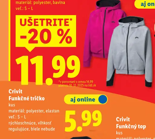 Crivit funkčné tričko