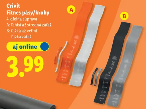 Crivit Fitnes pásy/kruhy