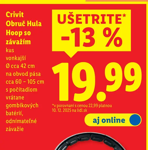 Crivit Obruč Hula Hoop