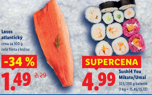 Losos atlantický filety s kožou