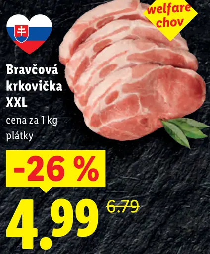 Bravčová krkovička XXL plátky