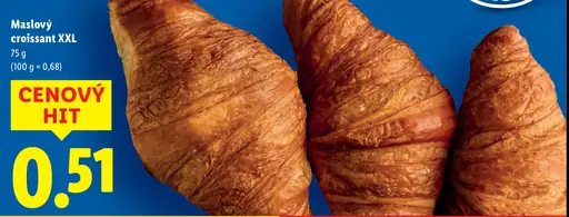 Lidl maslový croissant XXL