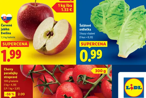 Červené jablká Evelina