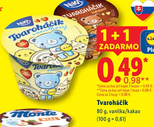 Tvaroháčik vanilka/kakao