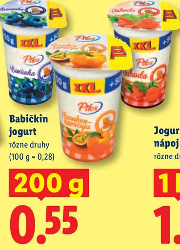 Pilos Babičkin jogurt rôzne druhy