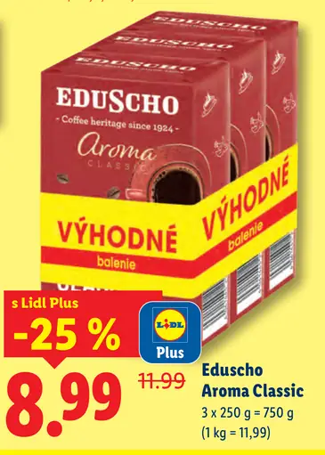 Eduscho Aroma Classic pražená mletá káva