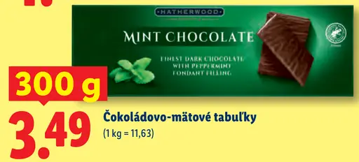Matherwood Mint Chocolate čokoládovo-mätové tabuľky