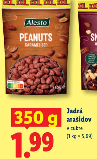 Alesto Jadrá arašidov v cukre