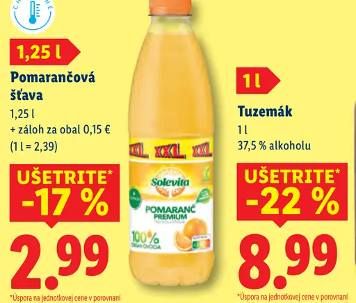 Solevita Pomarančová šťava