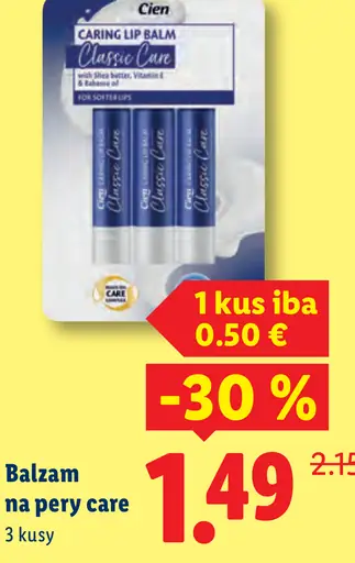 Cien balzam na pery care Classic Care