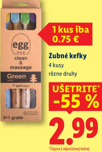 Egg zubné kefky clean & massage