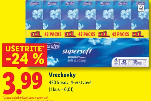 Oralys vreckovky supersoft 4-vrstvové