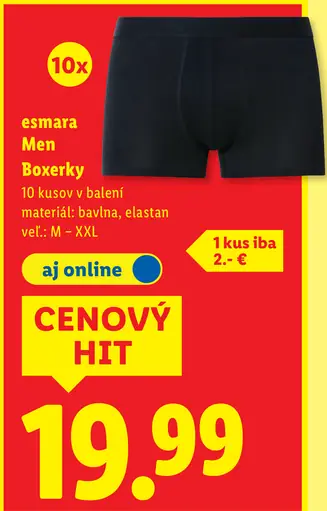 Esmara Men boxerky 10-pack