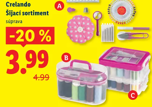 Crelando Šijací sortiment súprava