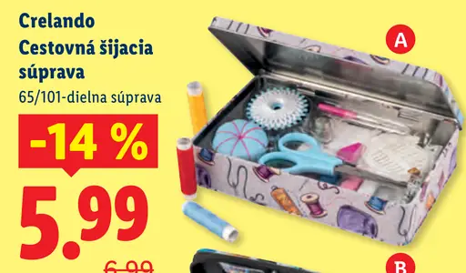 Crelando cestovná šijacia súprava