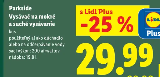 Parkside Vysávač na mokré a suché vysávanie