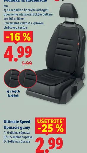 Ultimate Speed Podložka na autosedadlo