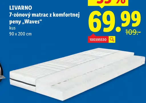 Livarno 7-zónový matrac z komfortnej peny "Waves"