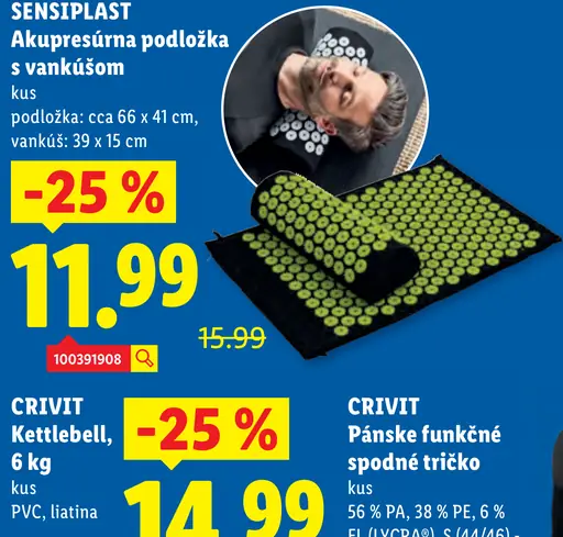 SENSIPLAST akupresúrna podložka s vankúšom