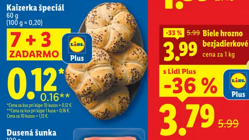 Kaiserka špeciál pečivo