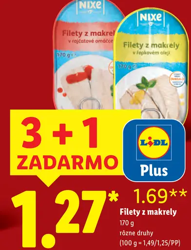 Nixe Filety z makrely v repkovom oleji