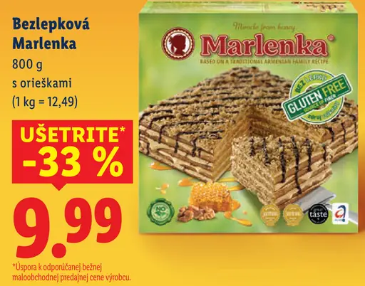 Marlenka bezlepková s orechami