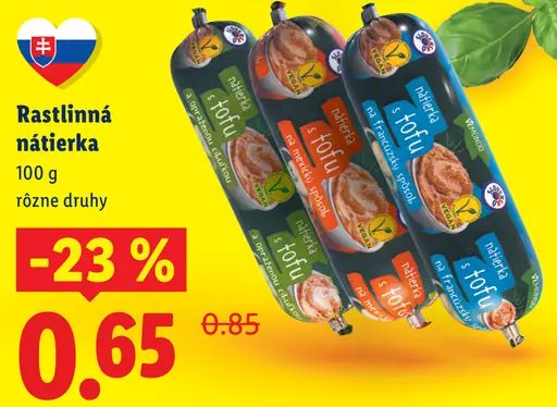 Rastlinná nátierka rôzne druhy