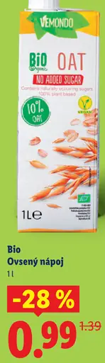 Vemondo Bio ovsený nápoj