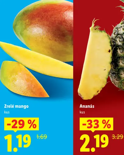 Zrelé mango kus