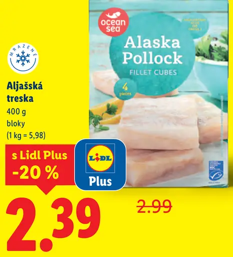 Ocean Sea Aljašská treska