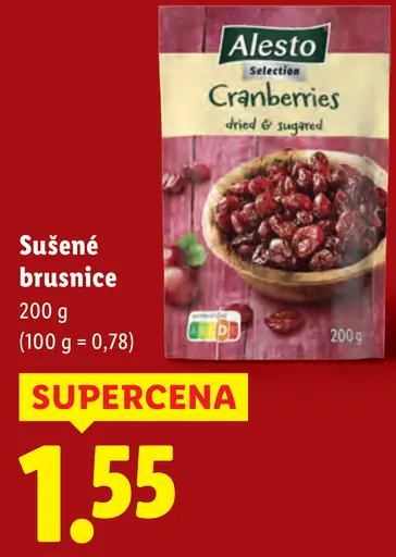 Alesto Sušené brusnice