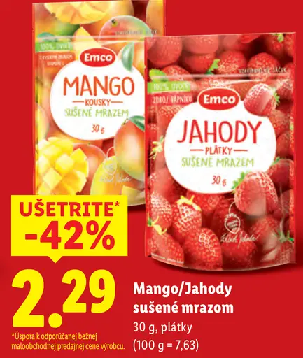 Emco Mango sušené mrazom plátky