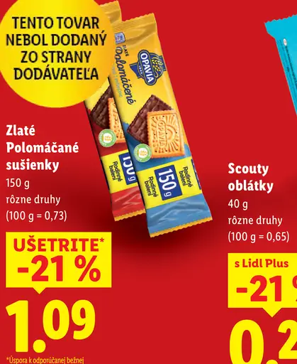 Crivit zlaté polomáčané sušienky