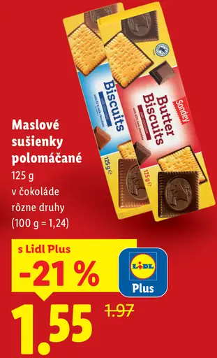 Sondey maslové sušienky polomáčané v čokoláde