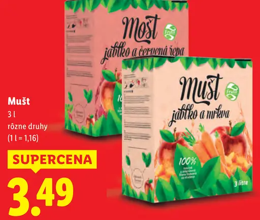 Mušt jablko a červená repa