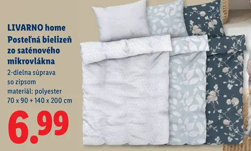 Livarno Home Posteľná bielizeň zo saténového mikrovlákna