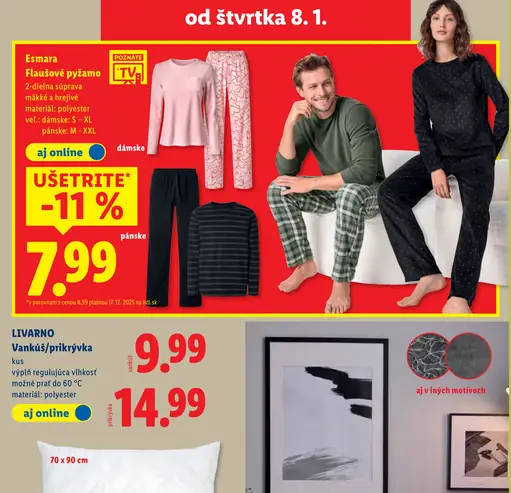 Esmara flaušové pyžamo dámske