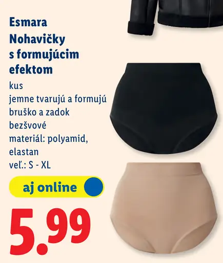 Esmara nohavičky s formujúcim efektom