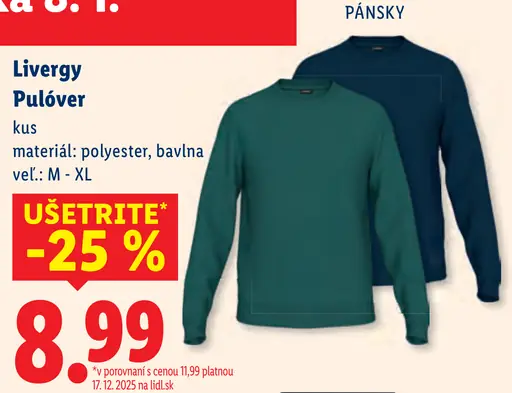 Livergy pánsky pulóver