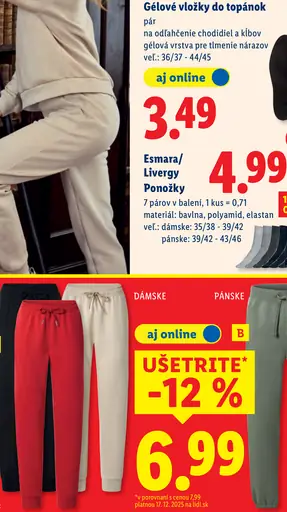 Esmara/Livergy dámske a pánske ponožky 7 párov v balení