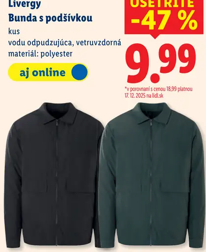 Livergy pánska bunda s podšívkou