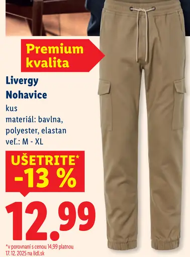 Livergy Pánske nohavice s ľanom