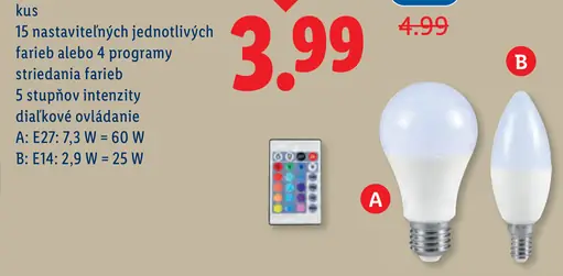 Livarno LED žiarovky