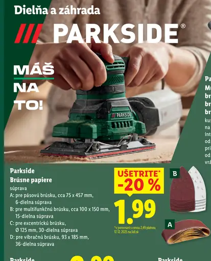 Parkside Multufunkčná brúska / vibračná brúska / excentrická brúska