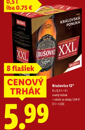 Krušovice 12° svetlý ležiak plechovka