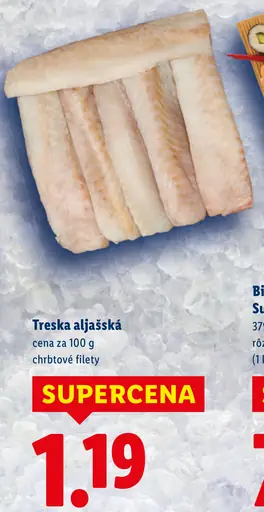 Treska aljašská chrbátové filety