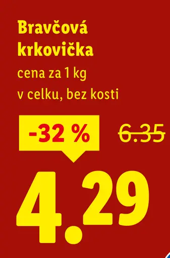 Bravčová krkovička bez kosti, plátky
