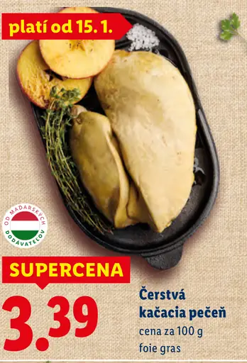 Čerstvá kačacia pečeň Foie gras