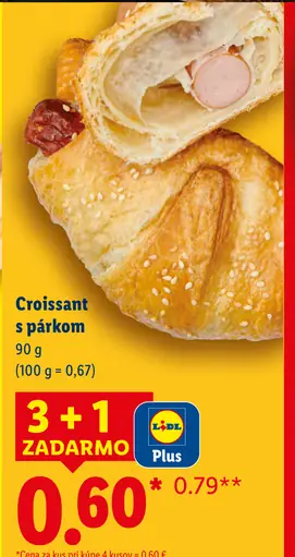 Croissant s párkom